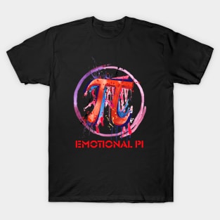 Emotional Pi Symbol, Action Painting Art T-Shirt